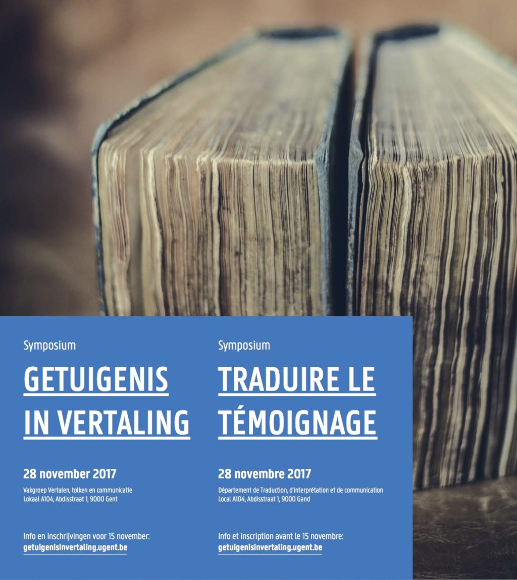 Symposium Programme: Getuigenis in vertaling