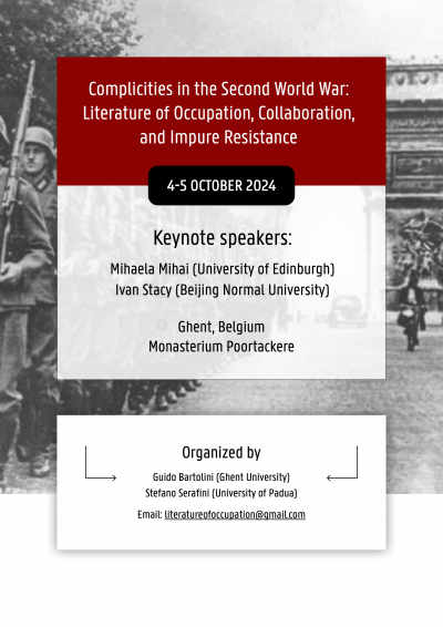 CFP: Complicities in the Second World War: Literature of Occupation, Collaboration, and Impure Resistance